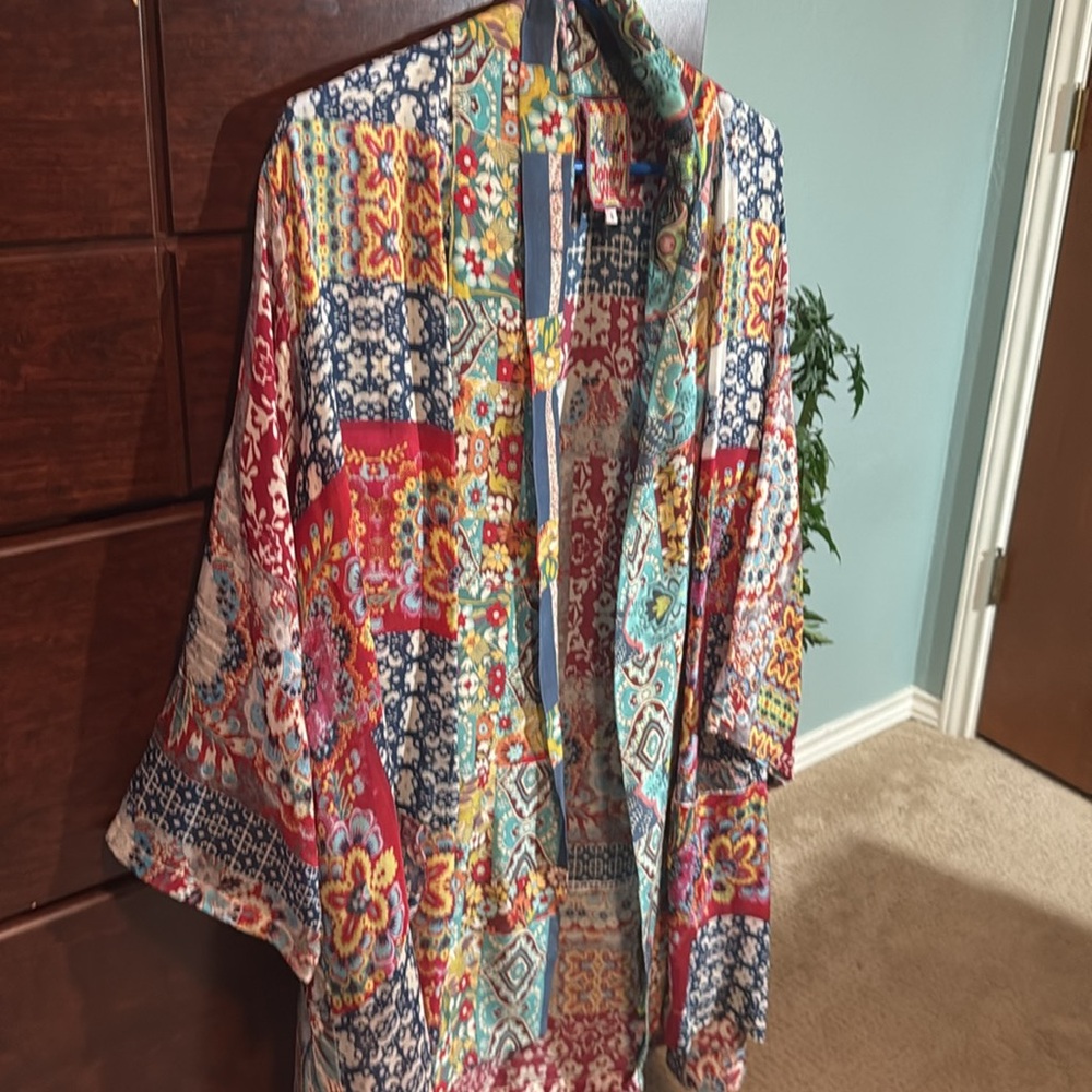 Johnny Was Multicolor Patchwork Jacket - image 4